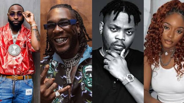 Grammy: Burna Boy, Olamide, Ayra Starr, Davido, Asake Secure Nominations