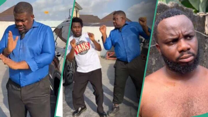 Don Jazzy Takes on Nasboi’s Umbrella Challenge With Sabinus’ Outfit