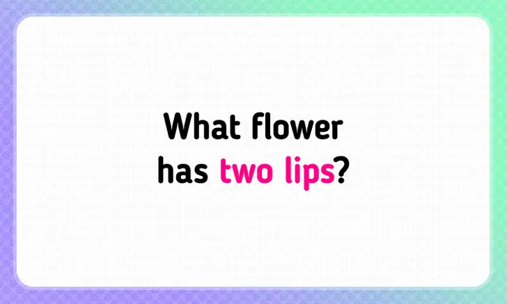 Riddle Riddle!! Which Flowers Have Two Lips?