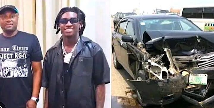 Shallipopi and Isreal DMW Survive Abuja Car Crash Unharmed