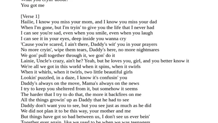 Eminem’s “Mockingbird” Lyrics: A Father’s Promise