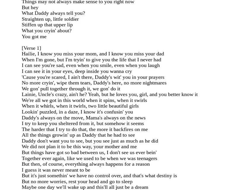Eminem’s “Mockingbird” Lyrics: A Father’s Promise
