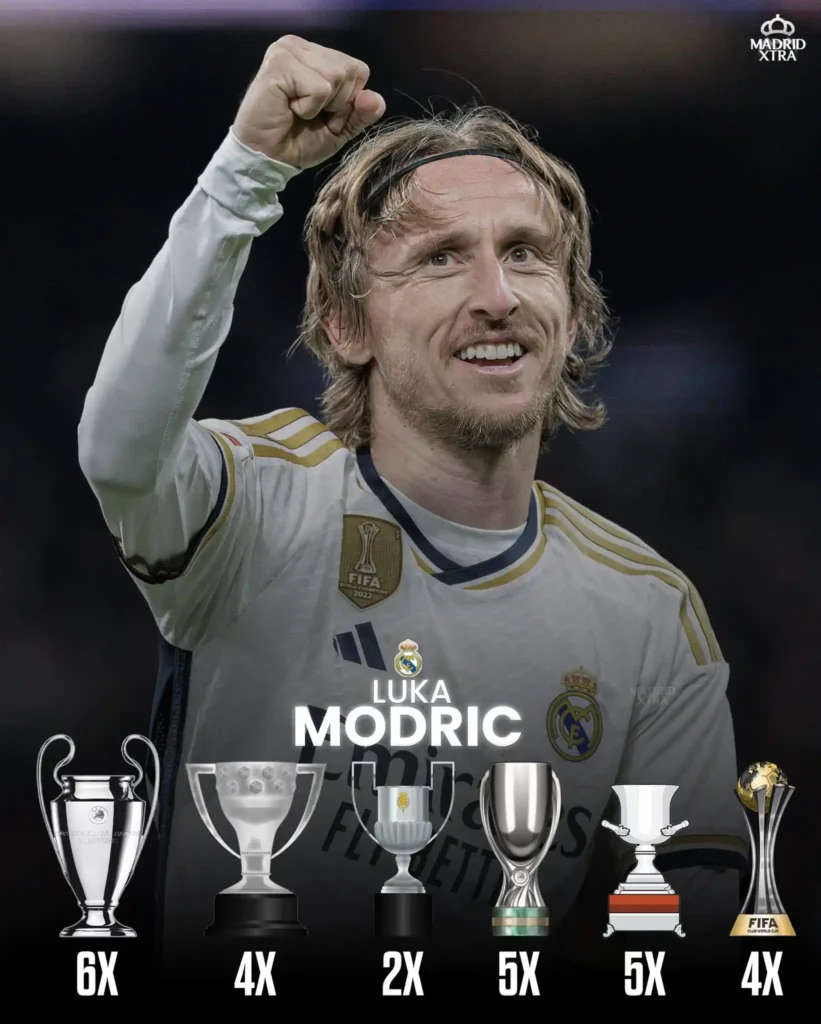 Luka Modrić Becomes Real Madrid’s Most Decorated Player with 27th Trophy