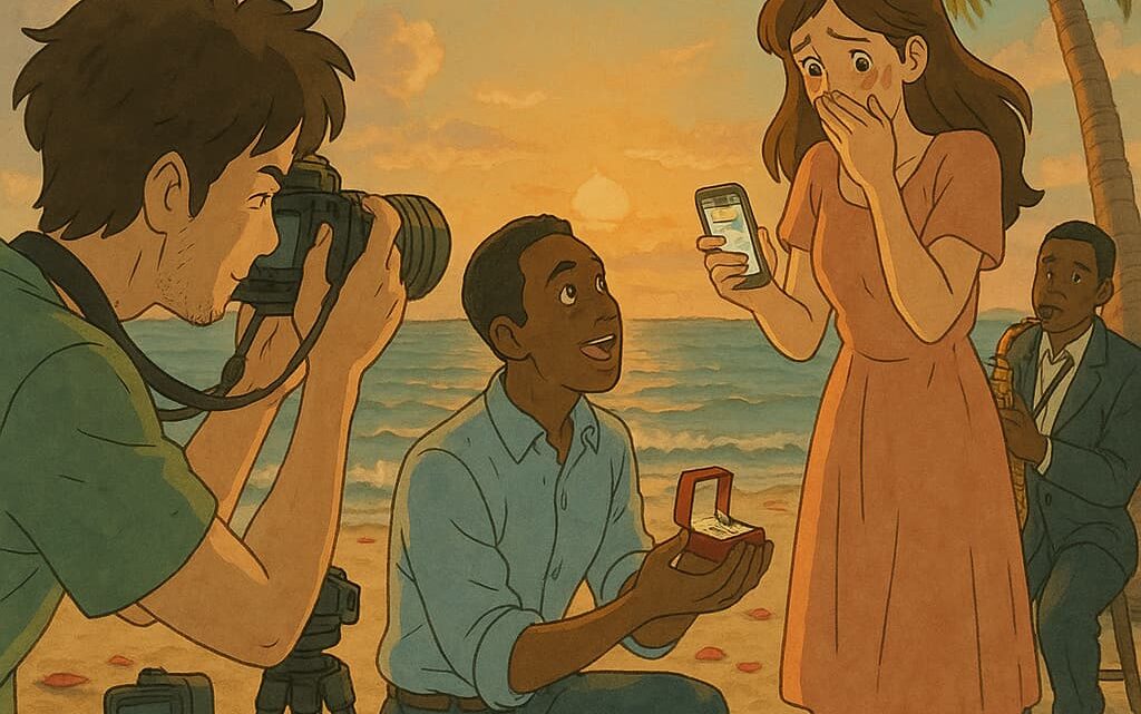 He Proposed, She Said Yes… But Her Phone Said Otherwise He Proposed, She Said Yes… But Her Phone Said Otherwise