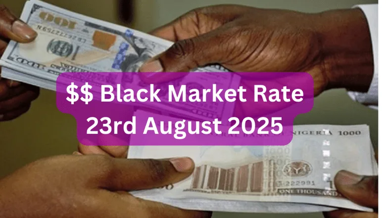 Aboki Naira to Dollar Black Market Exchange Rate Today, 23rd August 2025