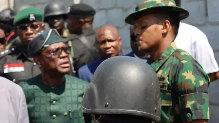 Soldiers Block Nyesom Wike from Demolishing Abuja Property Linked to Ex-Naval Chief