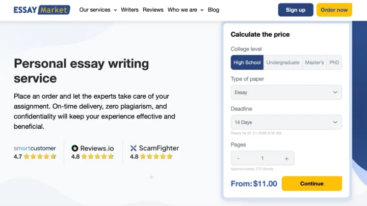 EssayMarket.net Review: Academic Writing Help Built Around Student Choice